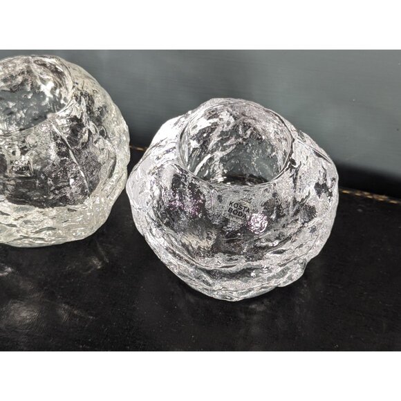Kosta Boda Snowball Candleholder: Scandinavian Art Glass Votive holder *COOLER* - Picture 4 of 7